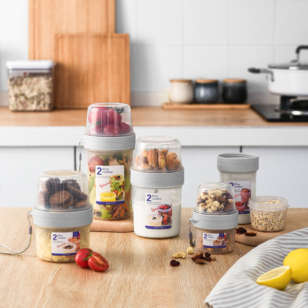 Portable Double Layer Food Con - Baby Food Jars With Lids ulasan dan harga